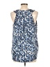 Dalia Collection 100% Polyester Blue Sleeveless Blouse Size L - photo 2