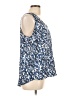 Dalia Collection 100% Polyester Blue Sleeveless Blouse Size L - photo 4