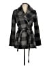 CoffeeShop 100% Polyester Plaid Gray Coat Size M - photo 1
