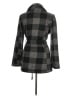CoffeeShop 100% Polyester Plaid Gray Coat Size M - photo 2