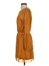 Leith Solid Stripes Orange Casual Dress Size S - photo 5