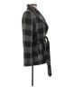 CoffeeShop 100% Polyester Plaid Gray Coat Size M - photo 4