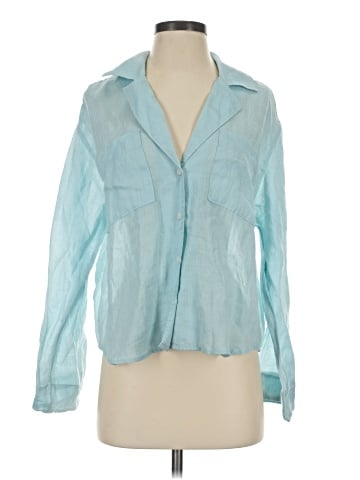 Madewell Resort Long-Sleeve Shirt in Ramie (view 1)