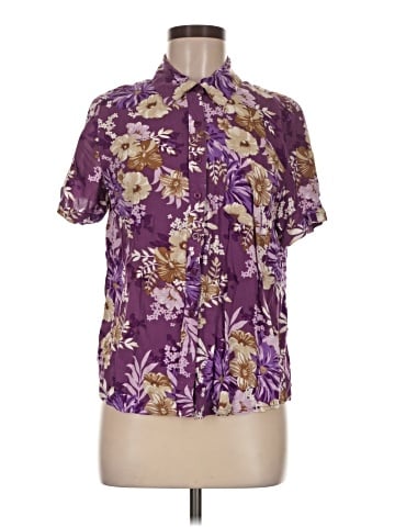 Basic Editions Short Sleeve Blouse (view 1)
