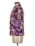 Basic Editions 100% Rayon Floral Purple Short Sleeve Blouse Size M - photo 5