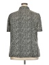 Liz Baker 100% Polyester Animal Print Gray Short Sleeve Blouse Size 22 - photo 2