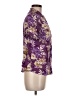 Basic Editions 100% Rayon Floral Purple Short Sleeve Blouse Size M - photo 4
