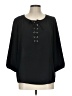 AGB Black 3/4 Sleeve Blouse Size L - photo 1