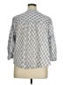 J.Jill Gray White 3/4 Sleeve Blouse Size XL Petite - photo 2