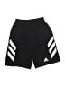 Adidas 100% Polyester Graphic Black Athletic Shorts Size 10 - 12 - photo 1