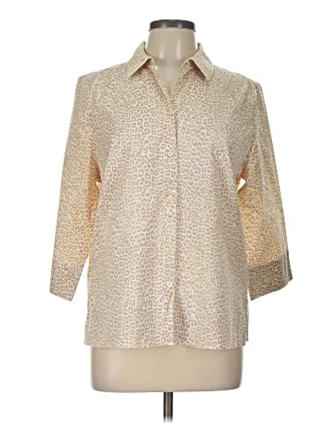 Chico's 3/4 Sleeve Button-Down Shirt (view 1)