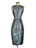 Milly Graphic Teal Cocktail Dress Size 0 - photo 2