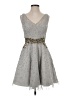 Aidan Mattox 100% Polyester Stars Gray Cocktail Dress Size 2 - photo 1