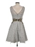 Aidan Mattox 100% Polyester Stars Gray Cocktail Dress Size 2 - photo 2