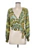 Tiny 100% Rayon Green Long Sleeve Blouse Size M - photo 1