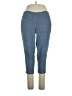 J.Jill Chevron-herringbone Blue Linen Pants Size XL Petite - photo 1