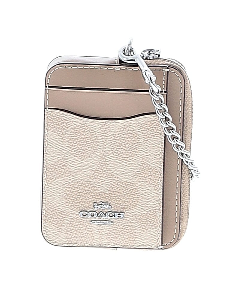 Pre-owned Coach Leather Wallet In Silver
