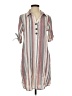 J Gee 100% Rayon Stripes Tan Casual Dress Size S - photo 1