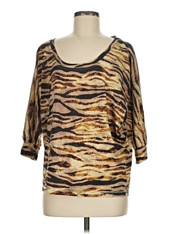 Kardashian Kollection 3/4 Sleeve T-Shirt (view 1)