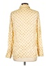 Sandro 100% Viscose Polka Dots Yellow Long Sleeve Blouse Size Lg (3) - photo 2