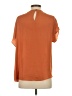 Hux 100% Polyester Orange Short Sleeve Blouse Size S - photo 2