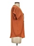 Hux 100% Polyester Orange Short Sleeve Blouse Size S - photo 4