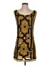 Free People 100% Polyester Tweed Gold Cocktail Dress Size 2 - photo 1