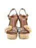 Pink & Pepper Floral Tan Wedges Size 6 - photo 2