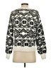 Pink Rose Print Silver Pullover Sweater Size XS - photo 2