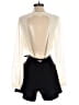 Mustard Seed 100% Polyester Color Block Ivory Black Romper Size S - photo 2