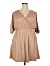 Ekouaer Solid Tan Casual Dress Size 3XL - photo 1