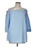 Halogen Blue 3/4 Sleeve Blouse Size L - photo 1