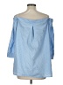 Halogen Blue 3/4 Sleeve Blouse Size L - photo 2