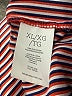 CAbi 100% Polyester Stripes White Burgundy Long Sleeve Blouse Size XL - photo 8