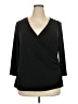Roz & Ali 100% Polyester Black 3/4 Sleeve Blouse Size 2X - photo 1
