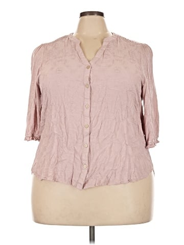 Democracy 3/4 Sleeve Button-Down Shirt (view 1)