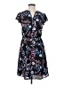 Elle 100% Polyester Print Blue Casual Dress Size S - photo 1