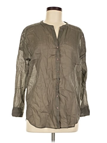 Gerard Darel 3/4 Sleeve Button-Down Shirt (view 1)