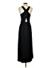Peach Solid Black Casual Dress Size XS - photo 2