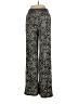 IMAN Paisley Black Casual Pants Size S - photo 2