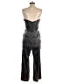 By Anthropologie Metallic Silver Jumpsuit Size 4 - photo 2