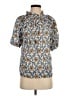 Oliphant 100% Cotton Blue Short Sleeve Blouse Size XS - photo 1