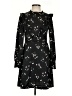 Ann Taylor 100% Polyester Floral Black Casual Dress Size 0 - photo 1