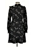 Ann Taylor 100% Polyester Floral Black Casual Dress Size 0 - photo 2