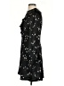 Ann Taylor 100% Polyester Floral Black Casual Dress Size 0 - photo 5