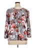 Daniel Rainn Floral Gray 3/4 Sleeve Blouse Size XL - photo 2