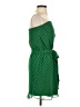 Express 100% Polyester Stripes Green Casual Dress Size S - photo 4