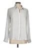 Express 100% Recycled Polyester Silver Ivory Long Sleeve Blouse Size M - photo 1