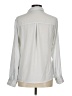 Express 100% Recycled Polyester Silver Ivory Long Sleeve Blouse Size M - photo 2