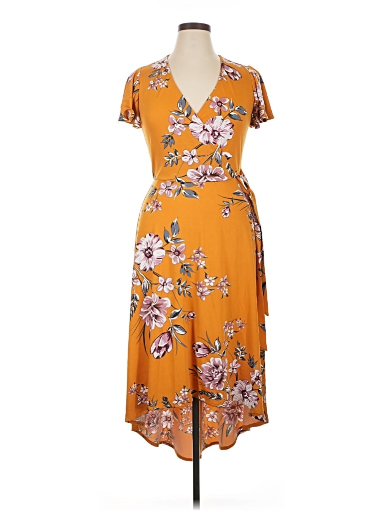 Pre-owned Fortune + Ivy Casual Dress In Orange